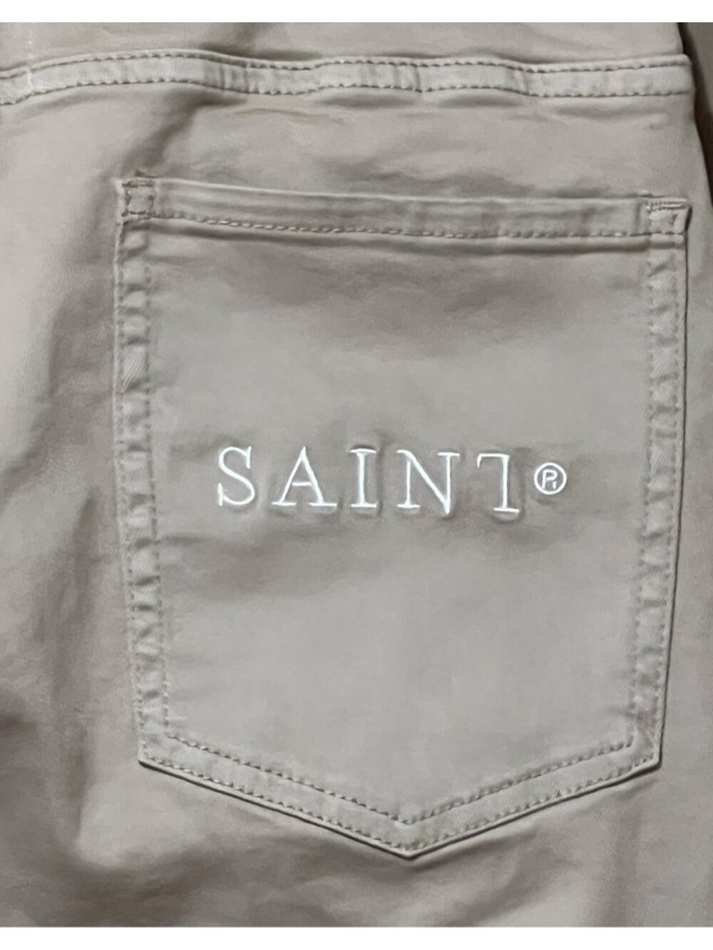 Saint Morta Men Abolished Jogger Pants S Bone Cotton Moto Distressed Streetwear - Picture 9 of 13